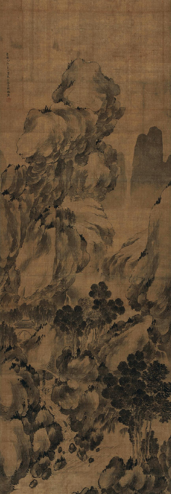5138松山图立轴设色纸本