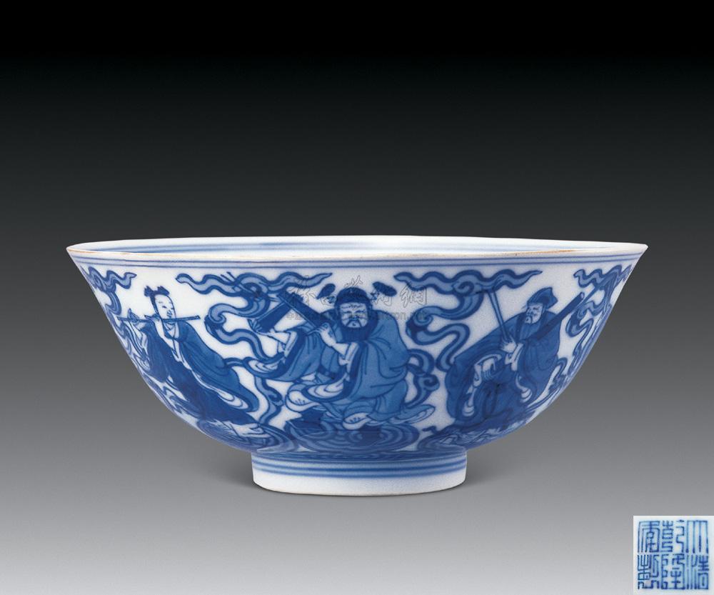 【清乾隆 青花八仙人物碗】拍卖品_图片_价格_鉴赏_清代青花瓷器_雅昌