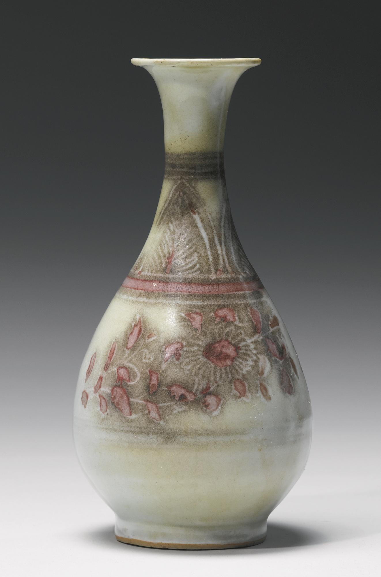 【元 釉里红缠枝菊花纹玉壶春瓶】拍卖品_图片_价格_鉴赏_元代以前