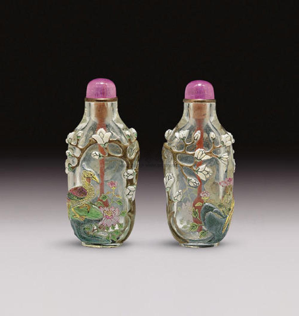 【1770-1799 御制古月轩料胎画珐琅金玉满堂鼻烟壶】拍卖品_图片_价格