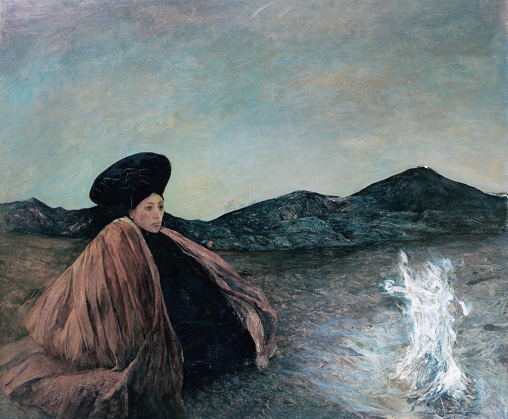 0743舞 布面 油画