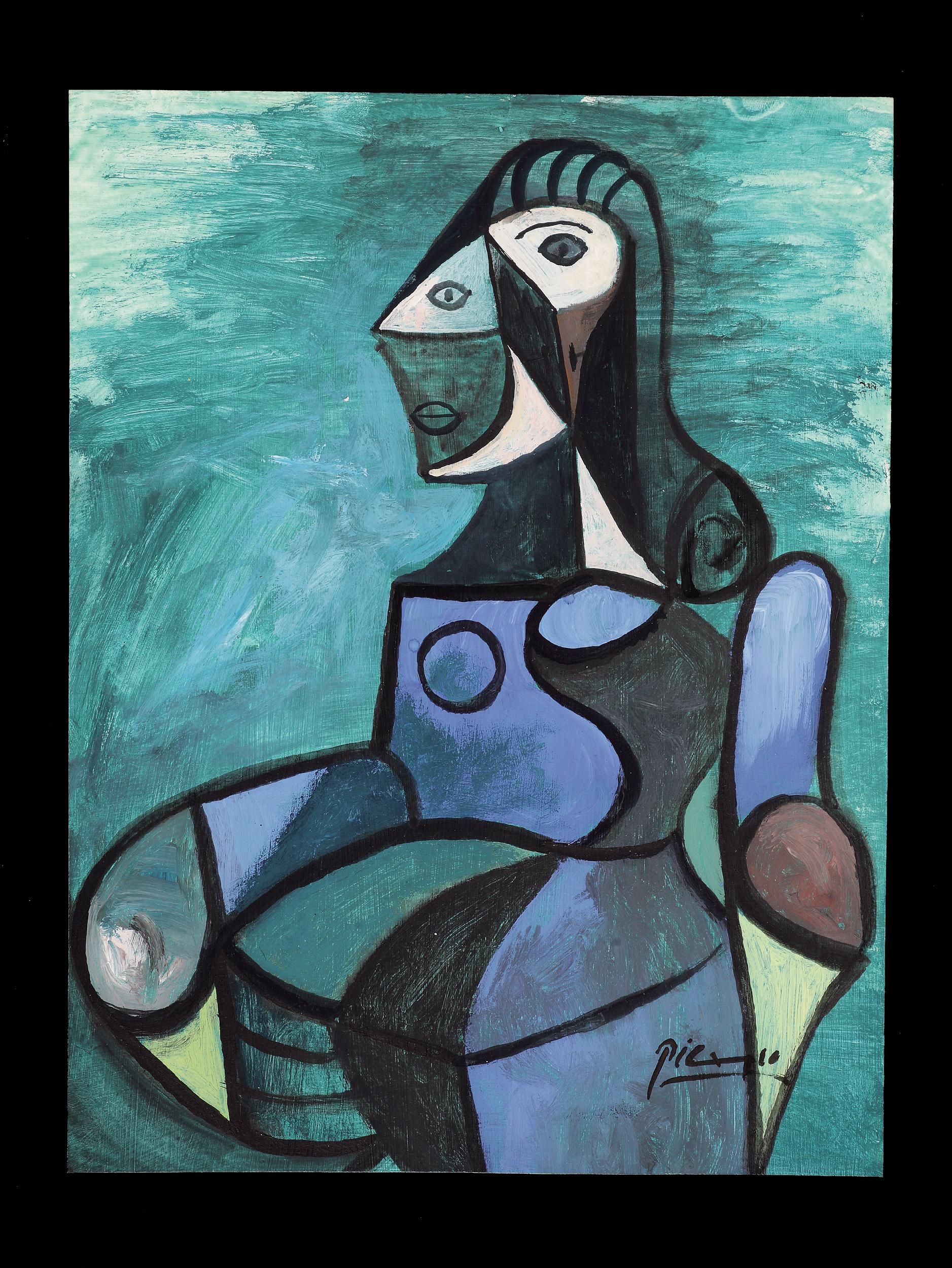 《西班牙著名画家》毕加索(pablopicasso)画作一张