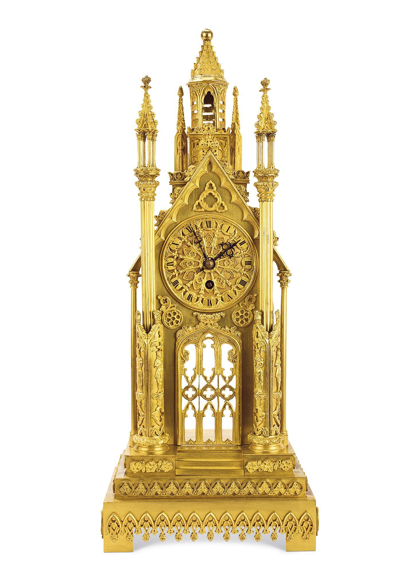 9363约1860年制法国jappyferes路易菲利普时期铜鎏金教堂钟