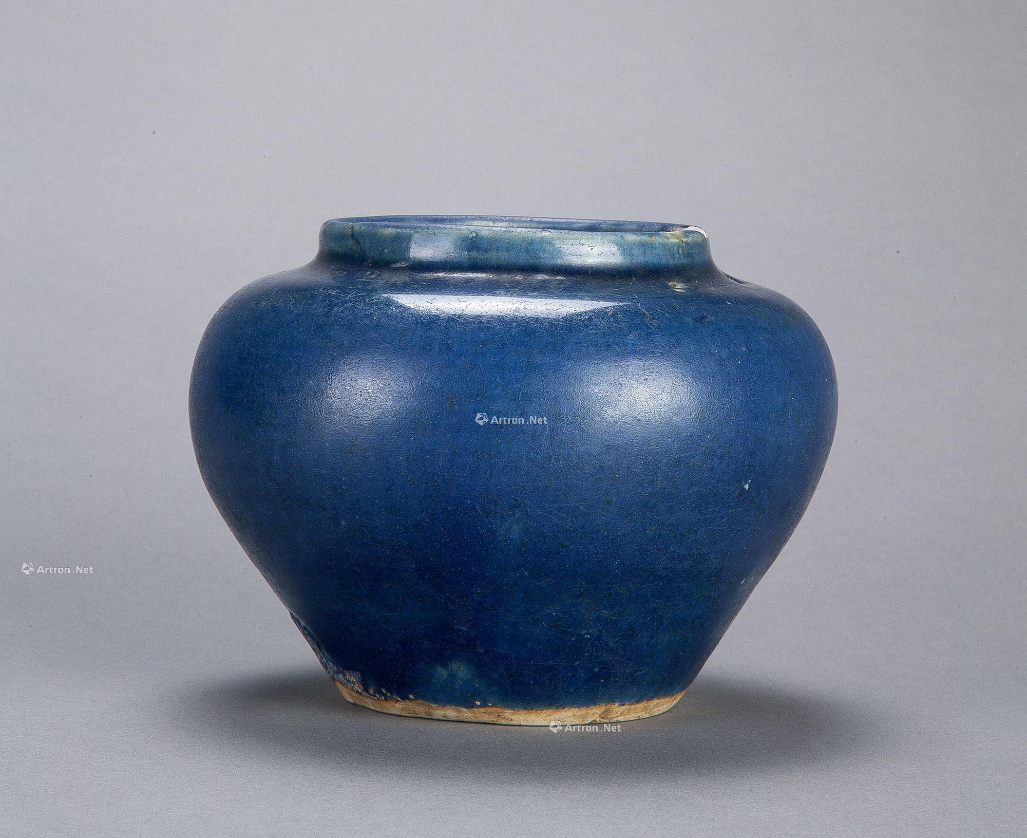 霁蓝釉小罐拍品分类陶瓷