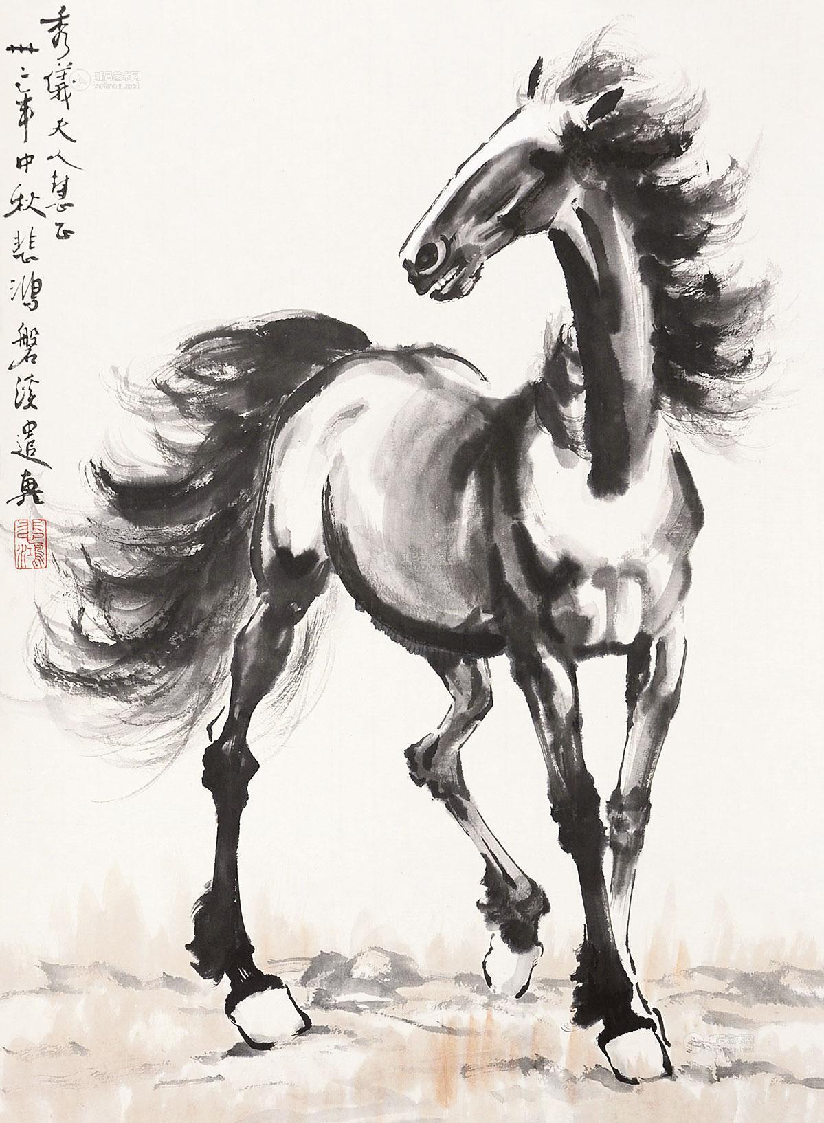 徐悲鸿 骏马图 立轴