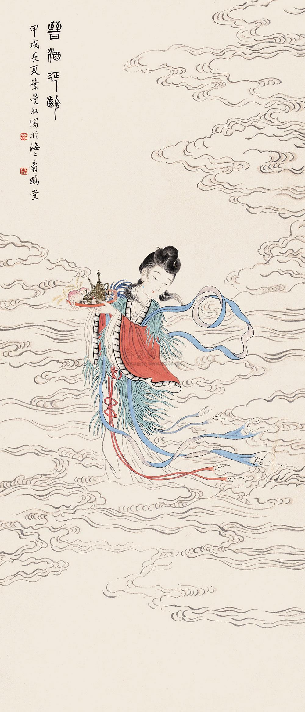 0324天仙女立轴设色纸本