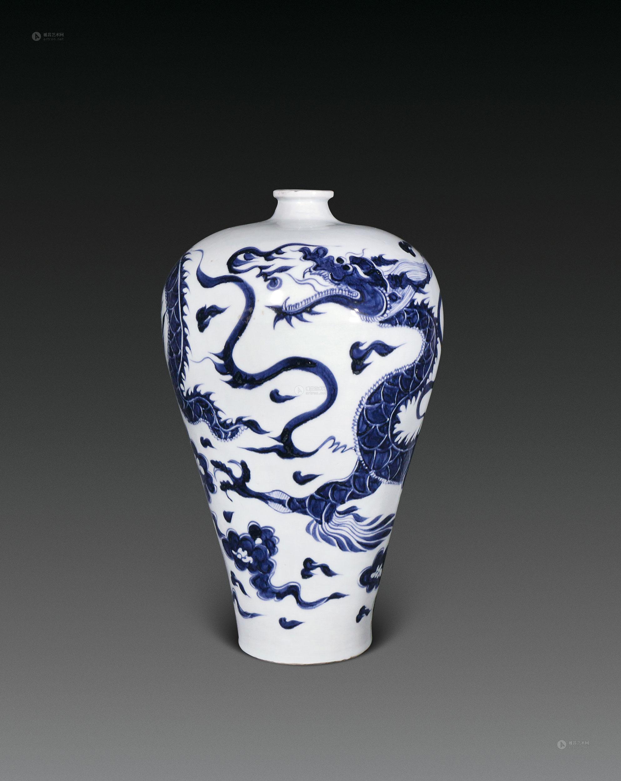 青花龙纹梅瓶拍品分类陶瓷