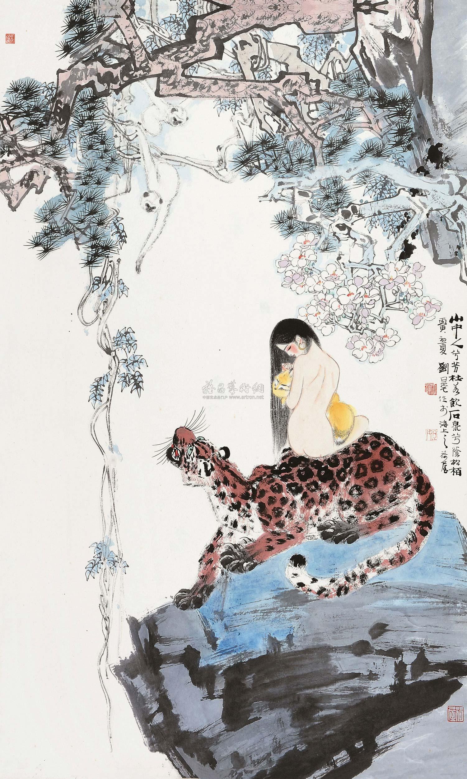 丙寅(1986年)作 山鬼 立轴作者刘旦宅拍品分类中国书画