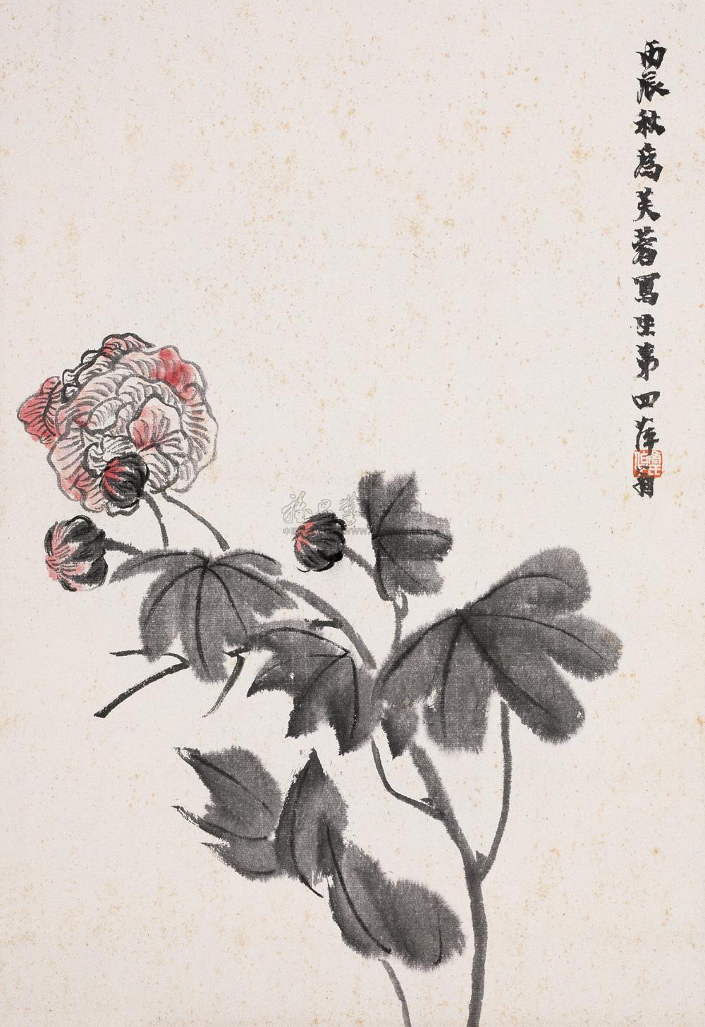 齐白石作品图片芙蓉花图片