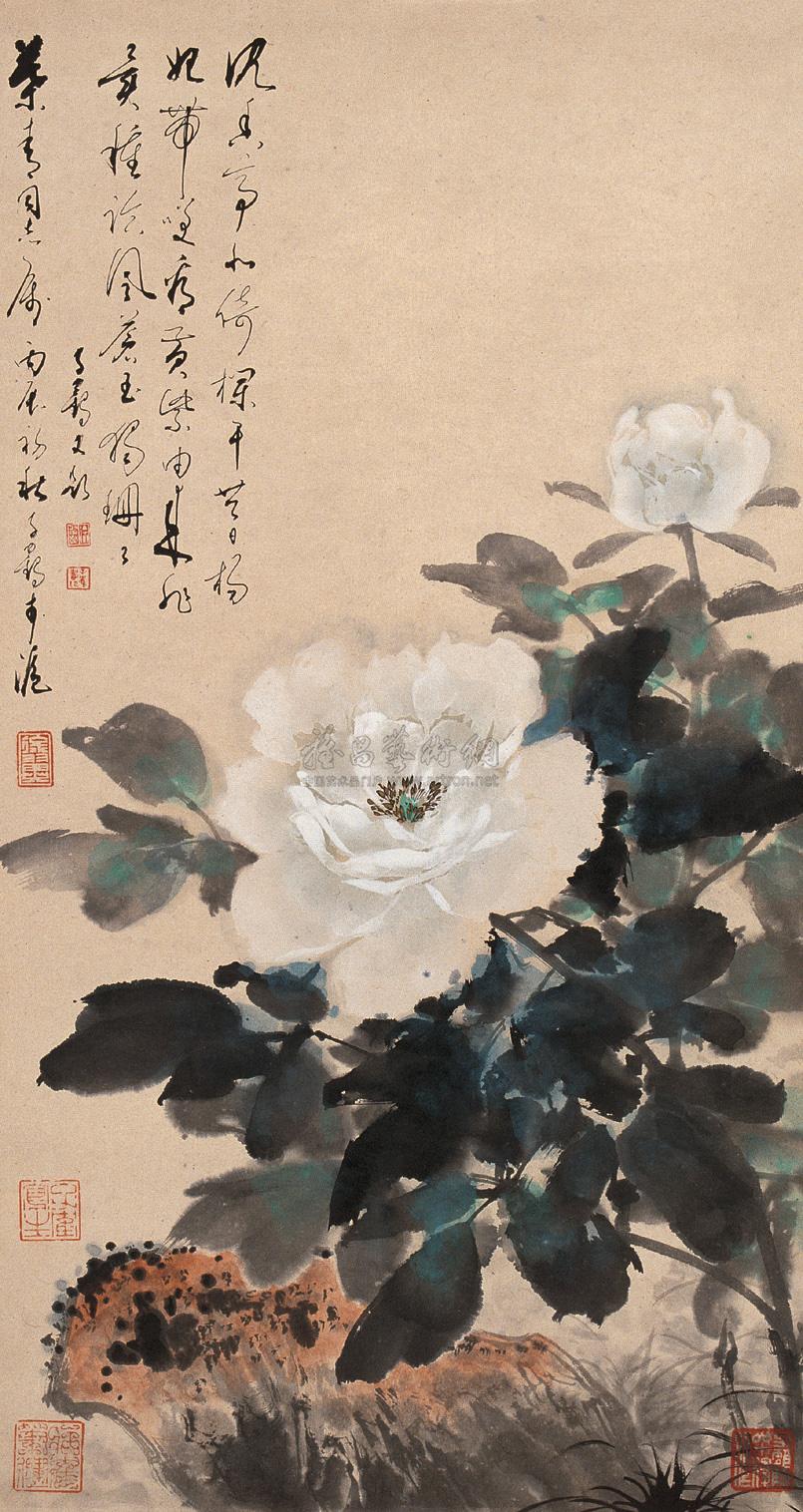 0507白牡丹图立轴