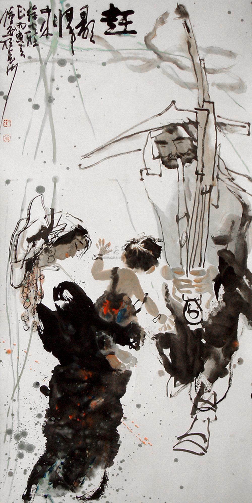 【1986年作 赶歌归来 镜心 设色纸本】拍卖品_图片_价格_鉴赏_绘画