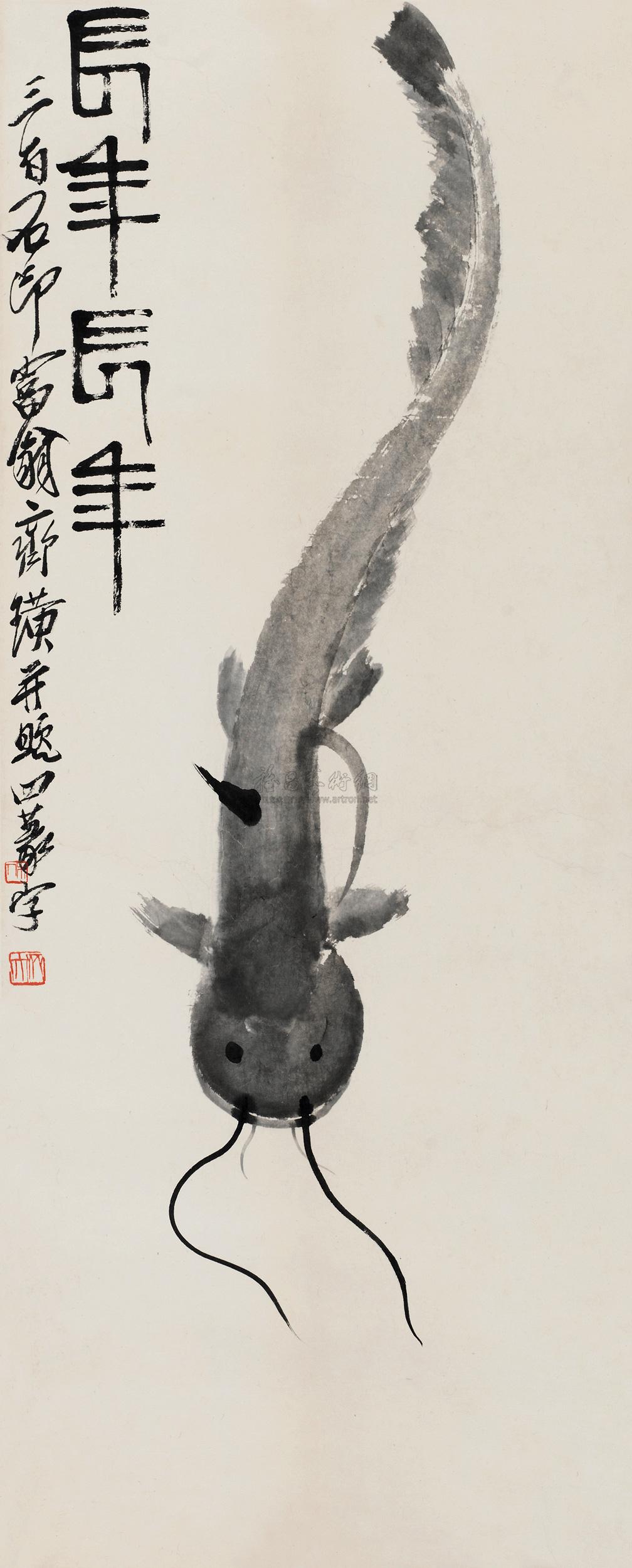 0407长年镜心水墨纸本