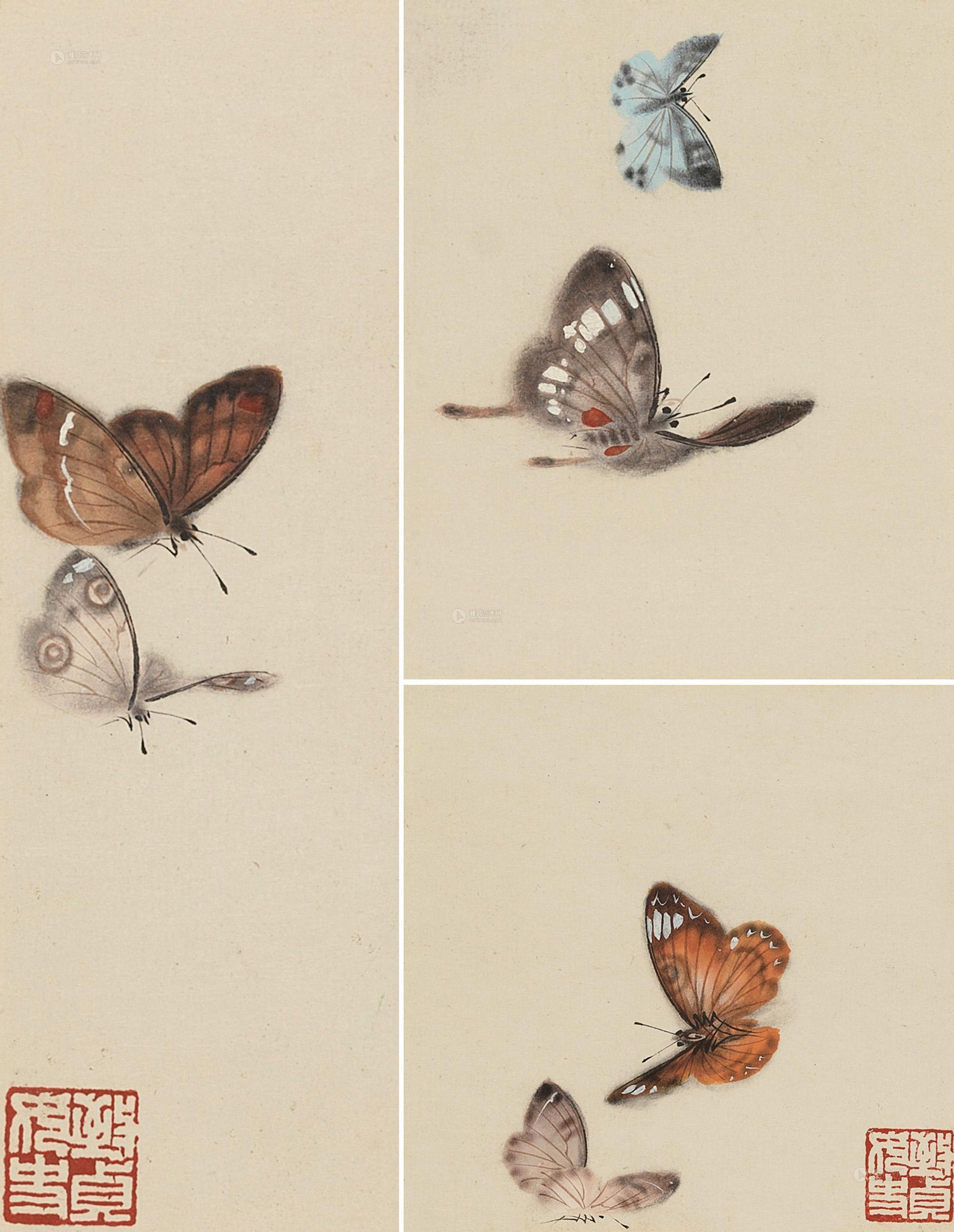 国画简单蝴蝶图片