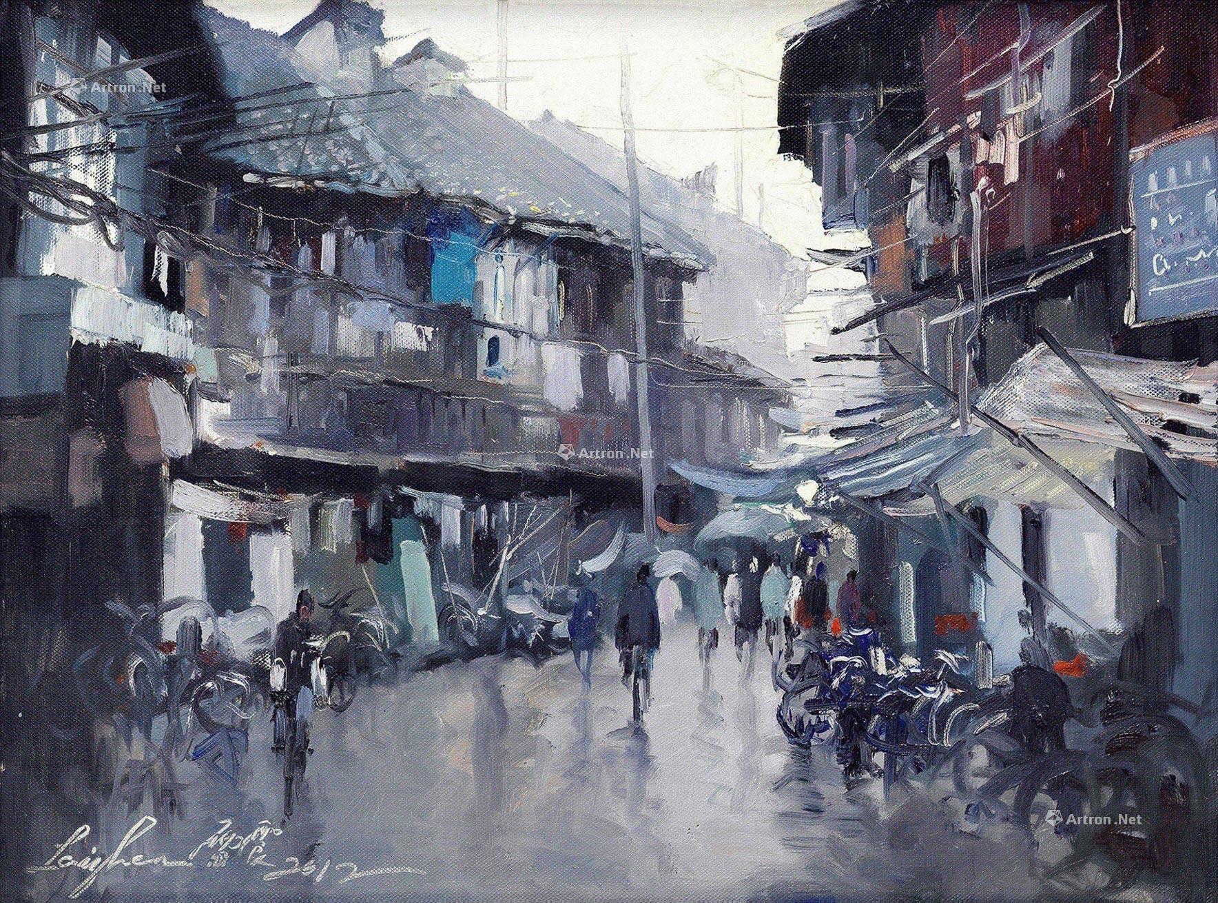 03342012年作老上海街景一布面油画