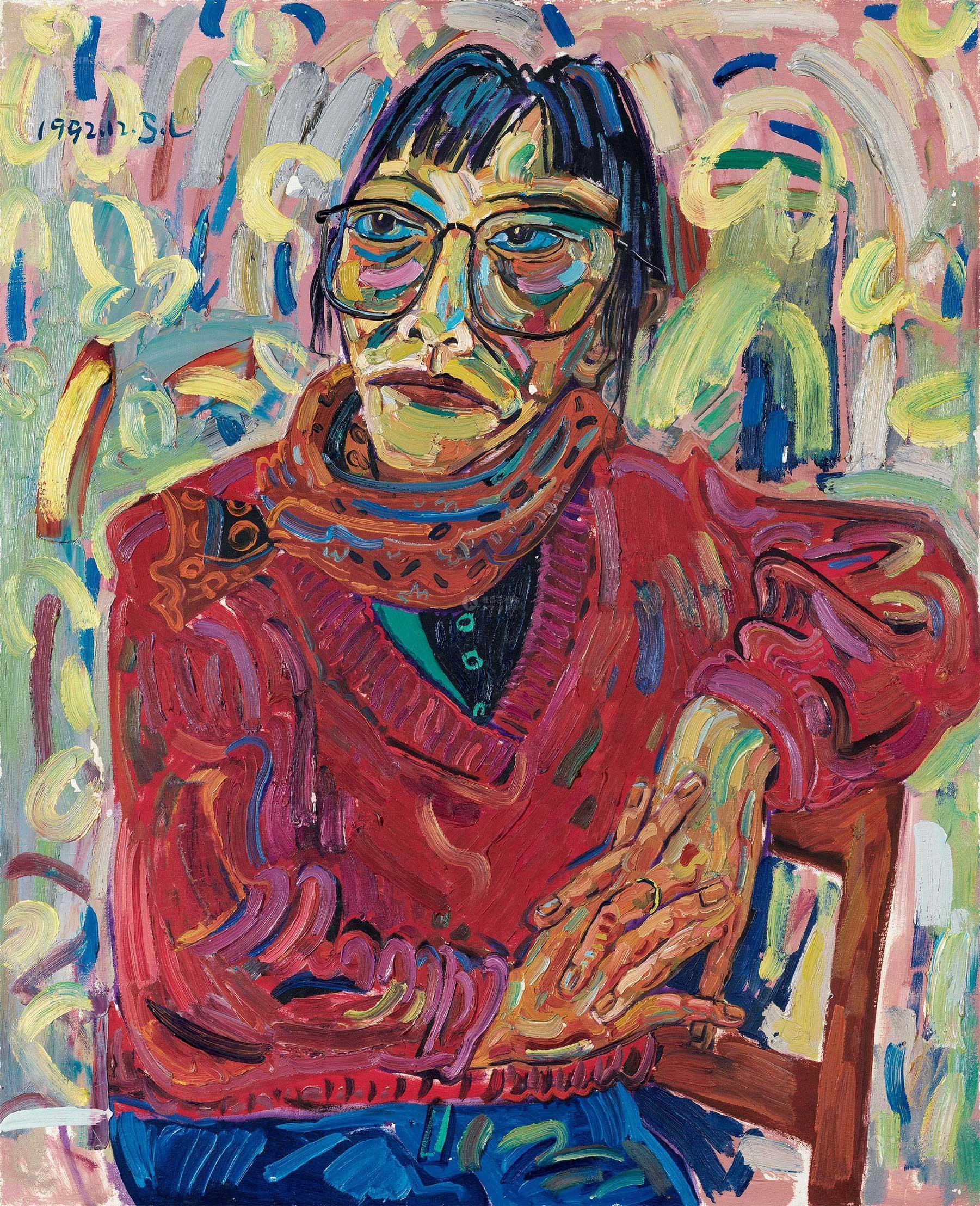 【1992年作 自画像 布面 油彩】拍卖品_图片_价格_鉴赏_油画_雅昌艺术