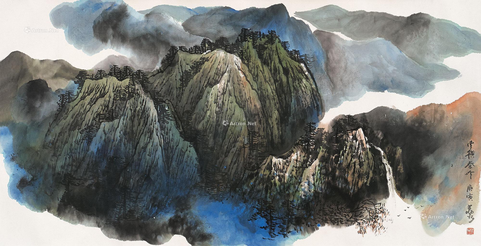 秦岭云的山水画作品图片