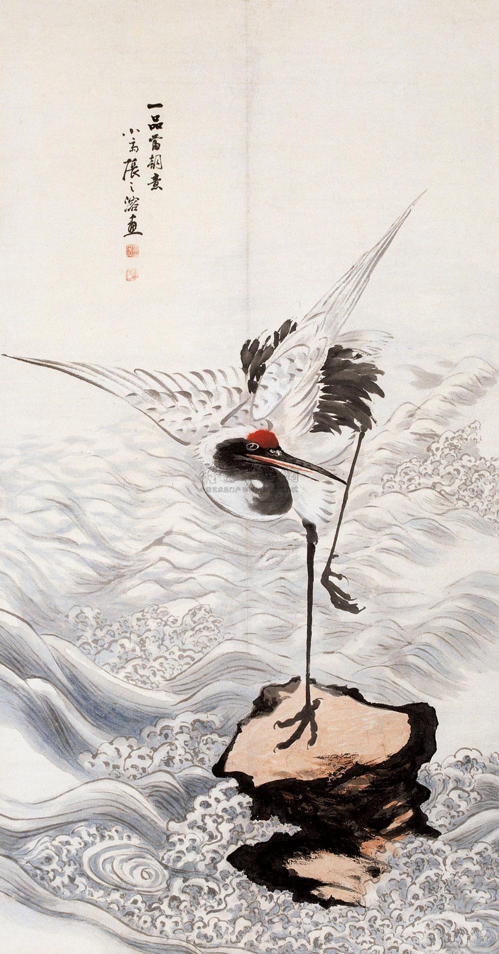 【一品当朝图 立轴 设色纸本】拍卖品_图片_价格_鉴赏_绘画_雅昌艺术