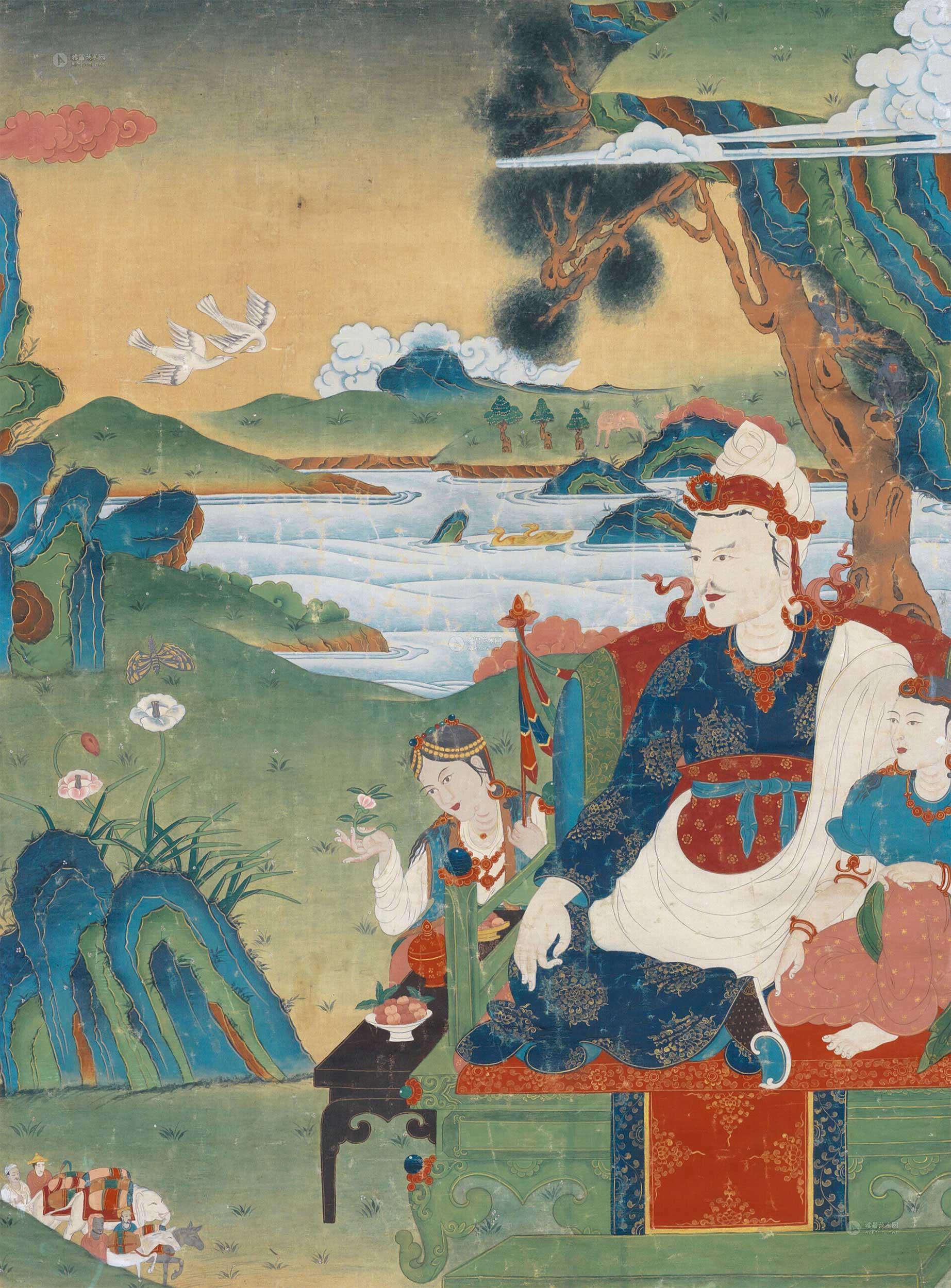 18世纪作 藏王松赞干布唐卡