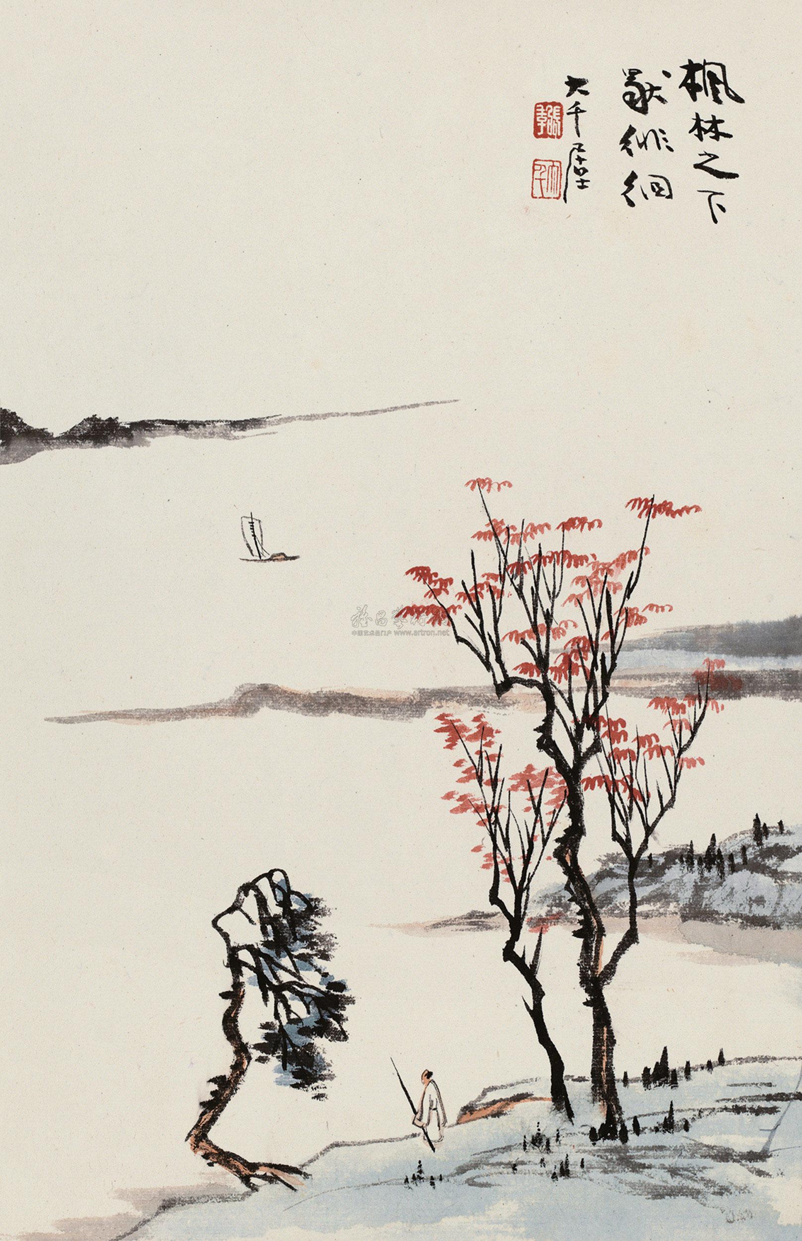 枫林之下独徘徊-中国近现代书画(二)-雅昌拍卖