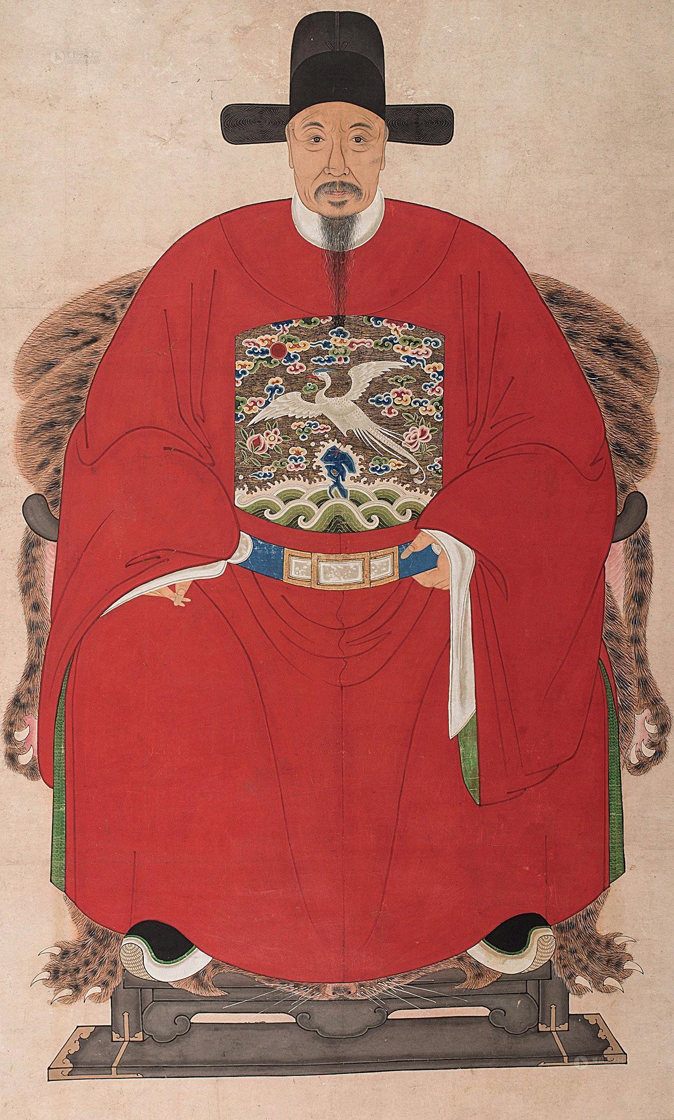 1541明人官服像立轴纸本