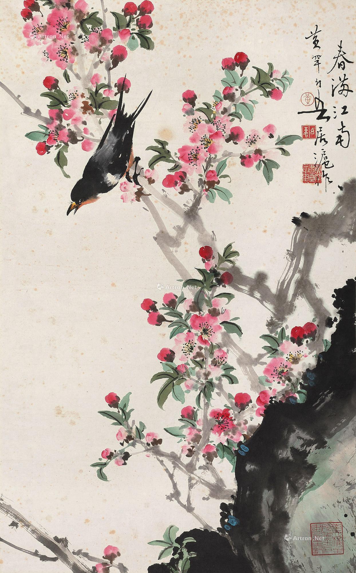【春满江南 镜心 纸本】拍卖品_图片_价格_鉴赏_绘画_雅昌艺术品拍卖