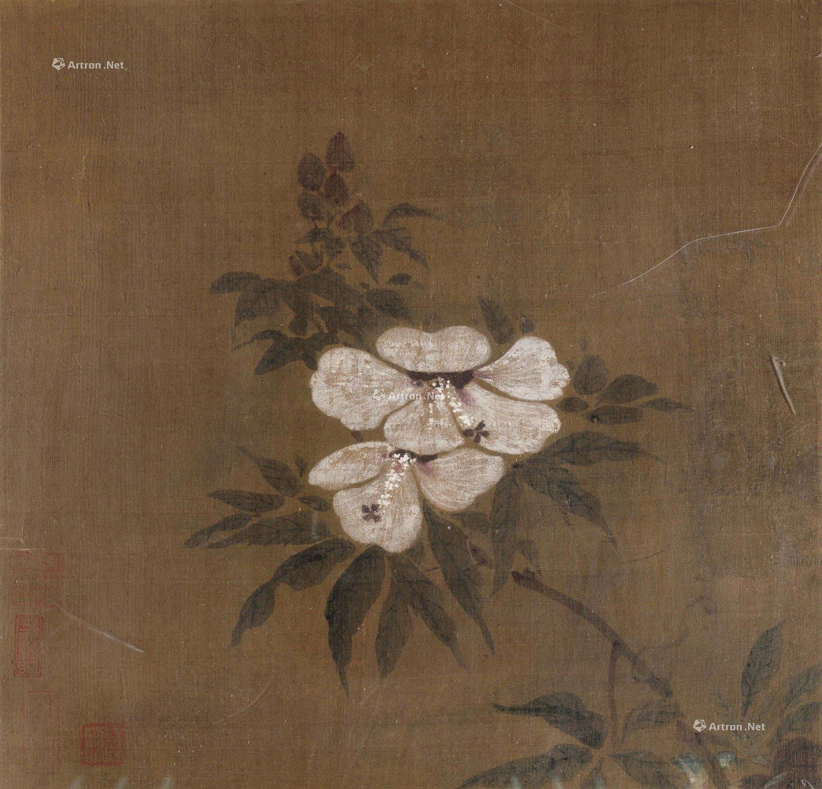 1690春花图镜心绢本