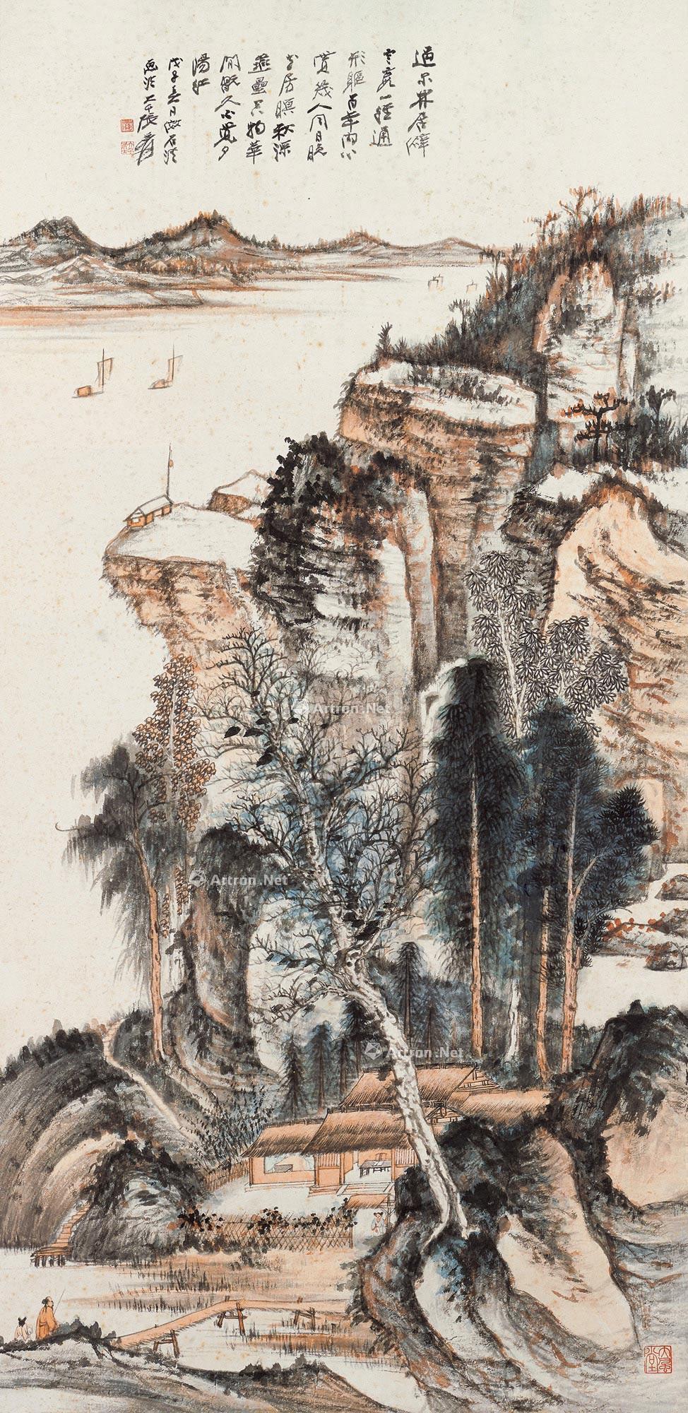 拟石溪溪山留客图 镜心作者张大千 (1899～1983)拍品分类中国书画