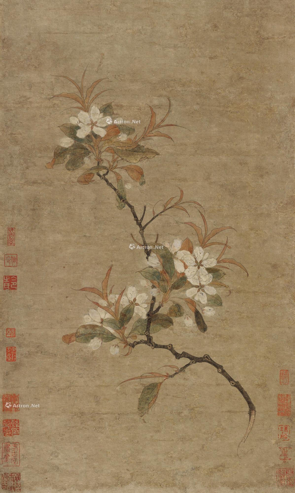 1280梨花镜心设色纸本
