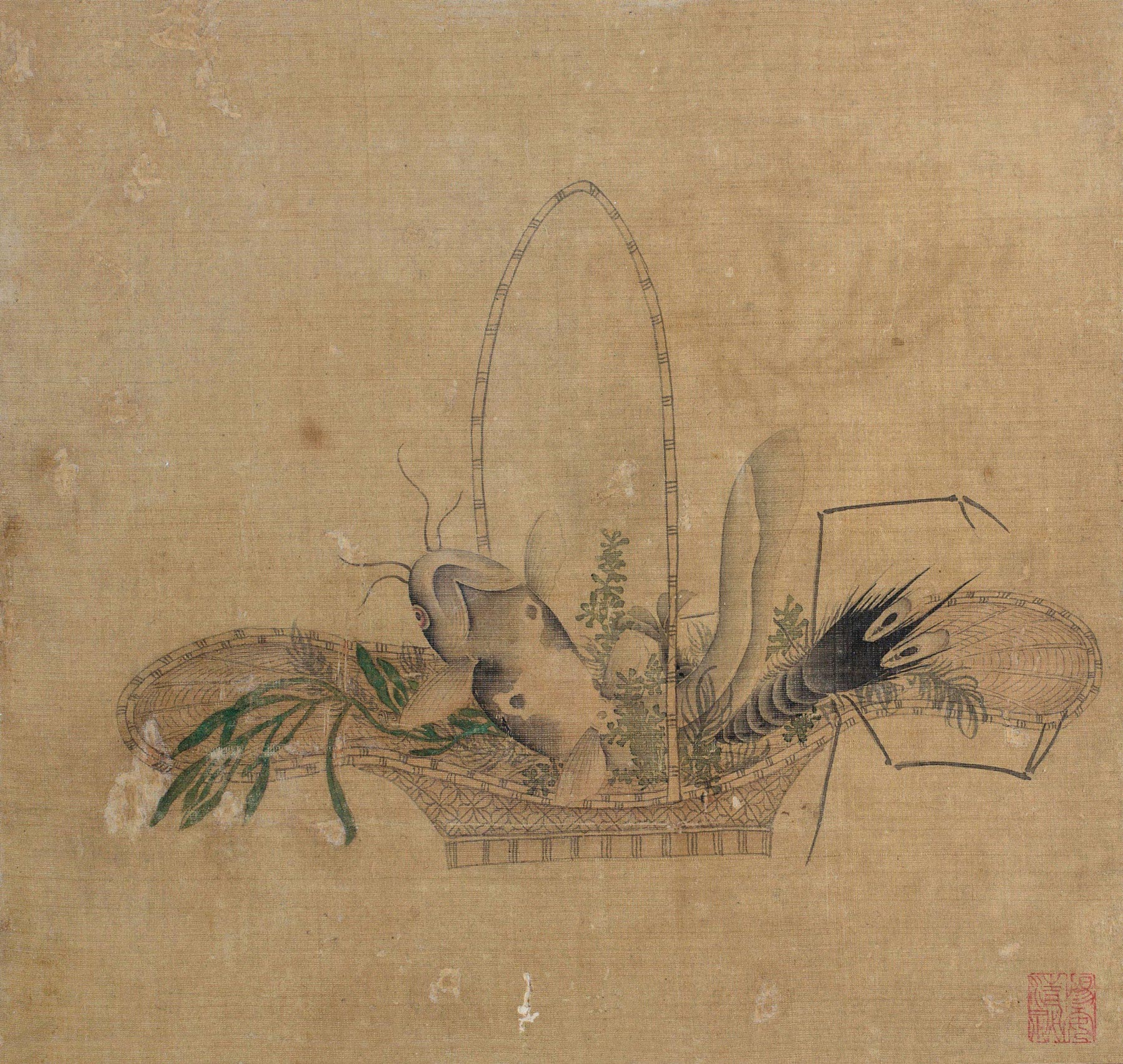 【鱼篮 镜心 绢本】拍卖品_图片_价格_鉴赏_绘画_雅昌艺术品拍卖网