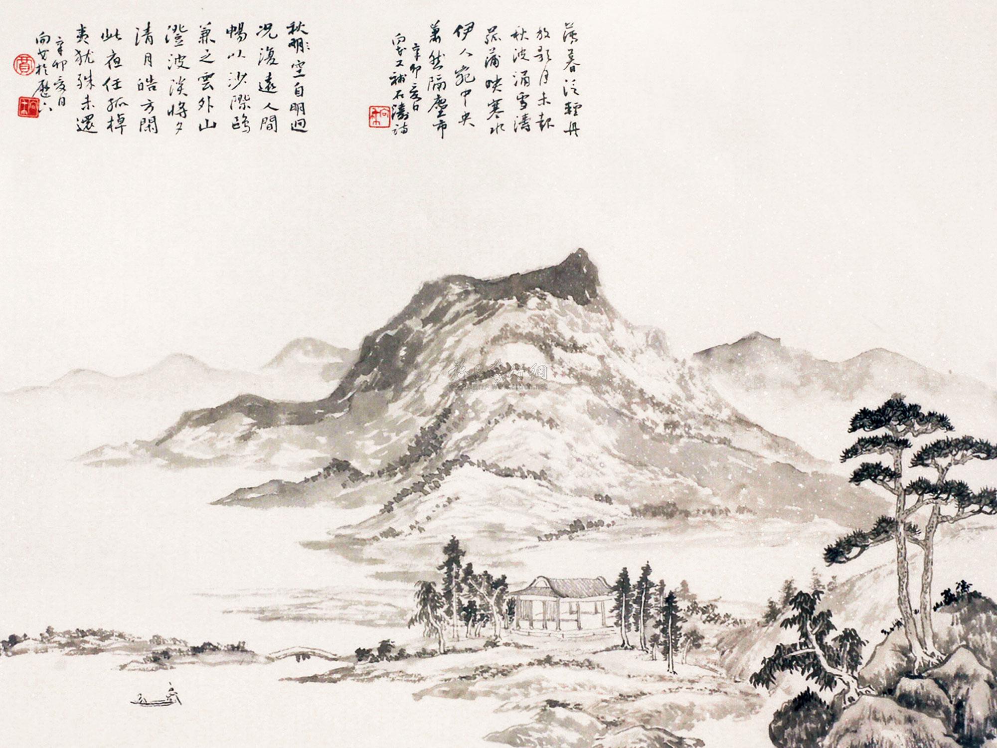 贾向戈 山水 镜芯