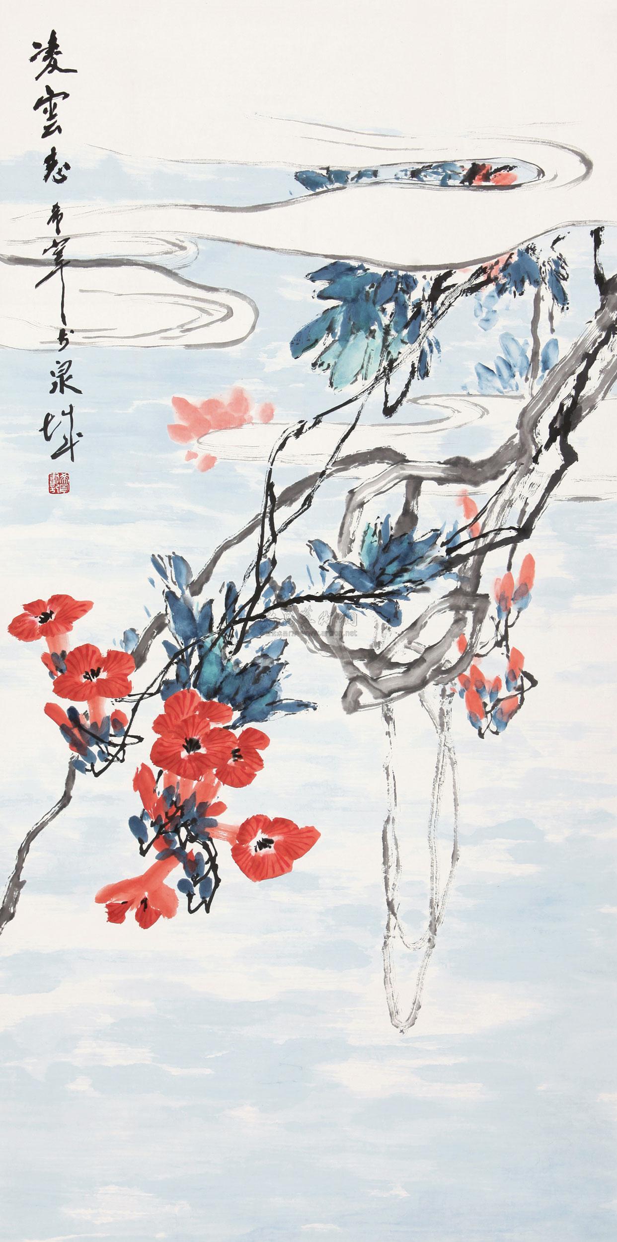 【凌云志 镜心 设色纸本】拍卖品_图片_价格_鉴赏