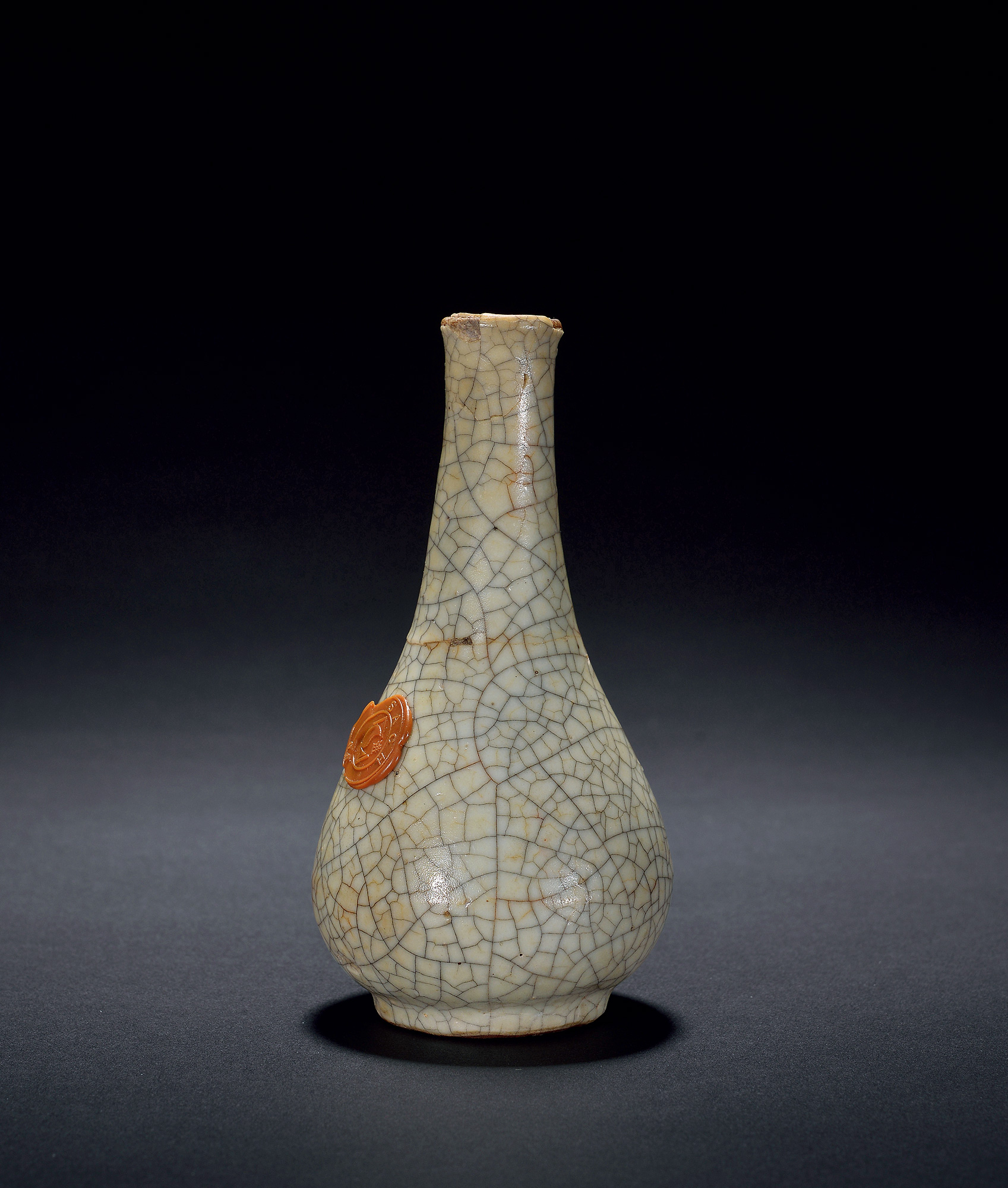 宋或元 哥窑胆瓶拍品分类陶瓷