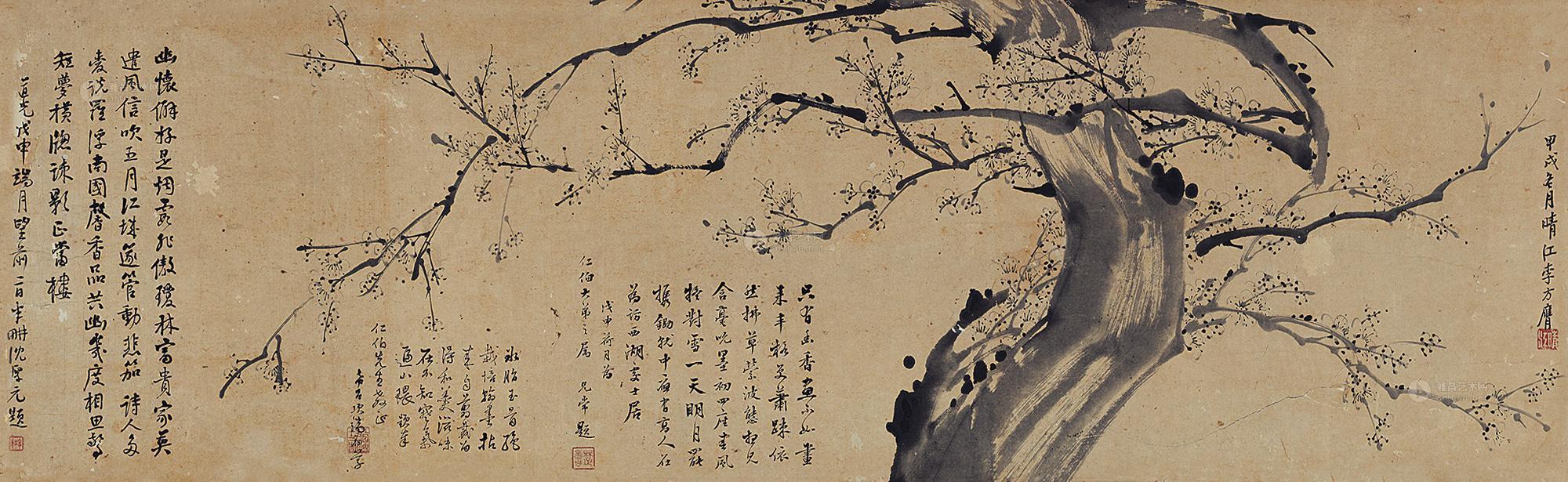 梅花 镜片作者李方膺 (1679～1755后)拍品分类中国书画