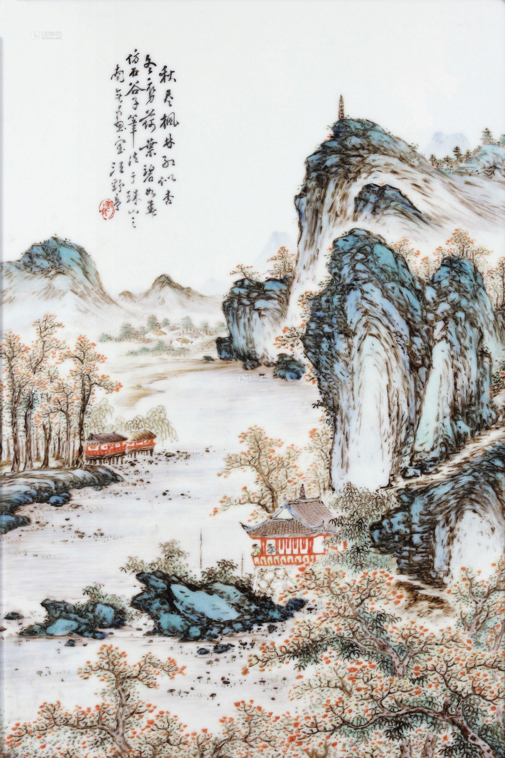 汪野亭瓷板画价格图片