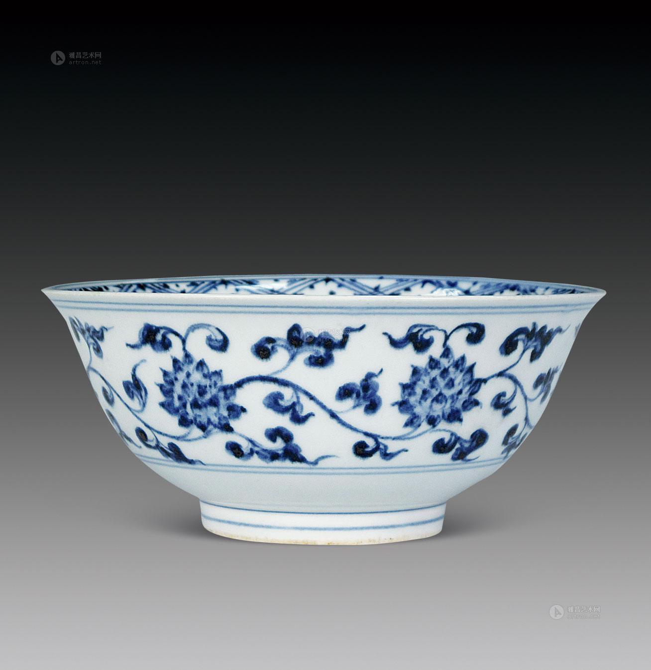 【明 青花缠枝莲纹碗】拍卖品_图片_价格_鉴赏_明代青花瓷器_雅昌艺术