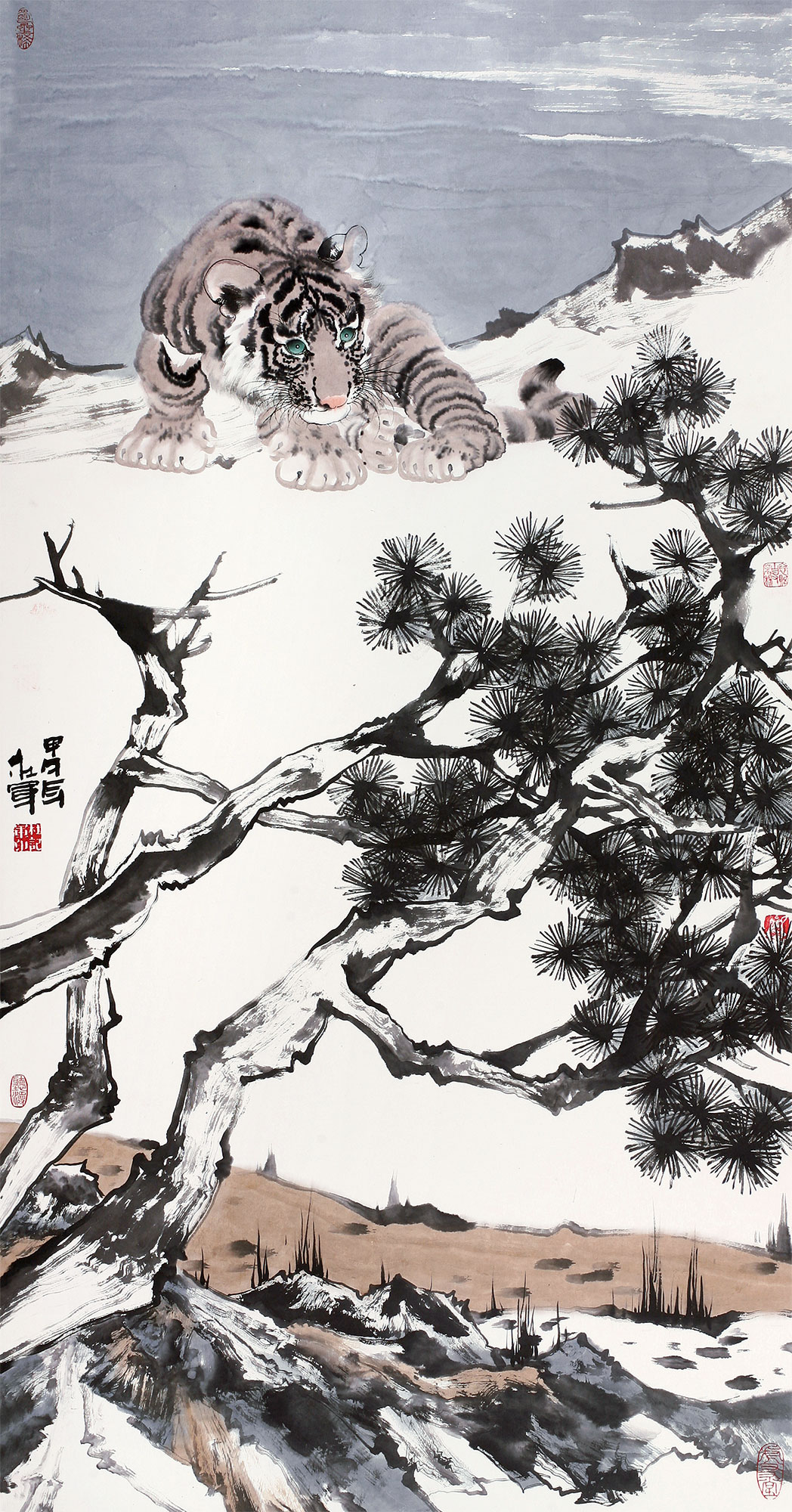 【2014年作 虎 镜心 纸本设色】拍卖品_图片_价格_鉴赏_绘画_雅昌艺术